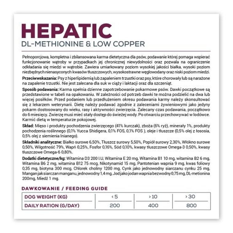 VetExpert, Veterinary Diet Hepatic dog, 400g