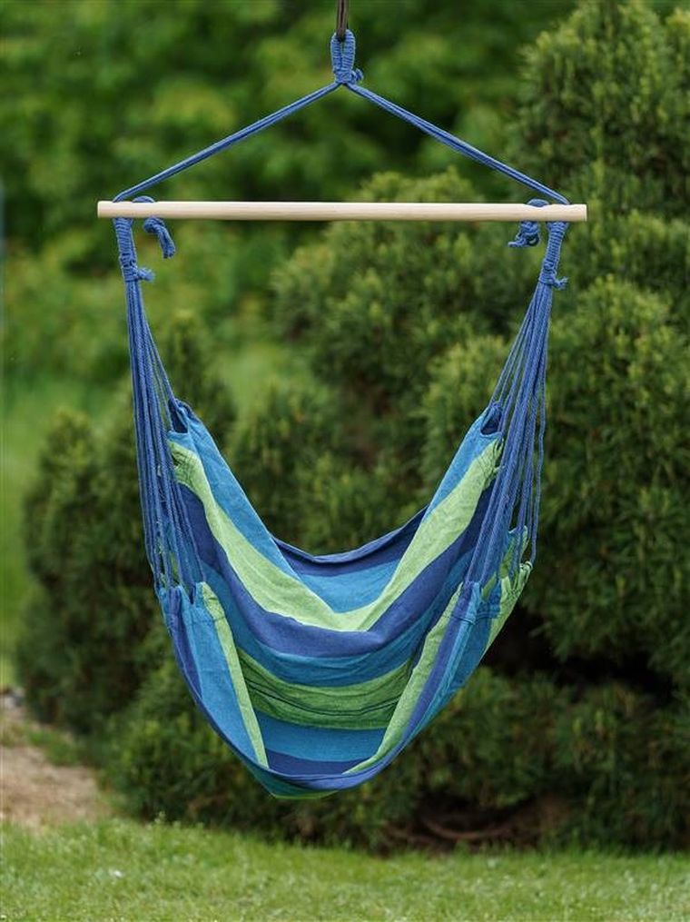 Vetro, fotel wiszący, huśtawka, niebieska, 100-100 cm