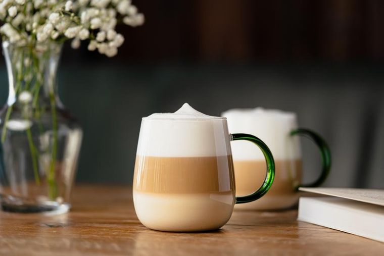 Vialli Design, Bolla, szklanki z uchem, zielone, 400 ml, 2 szt.