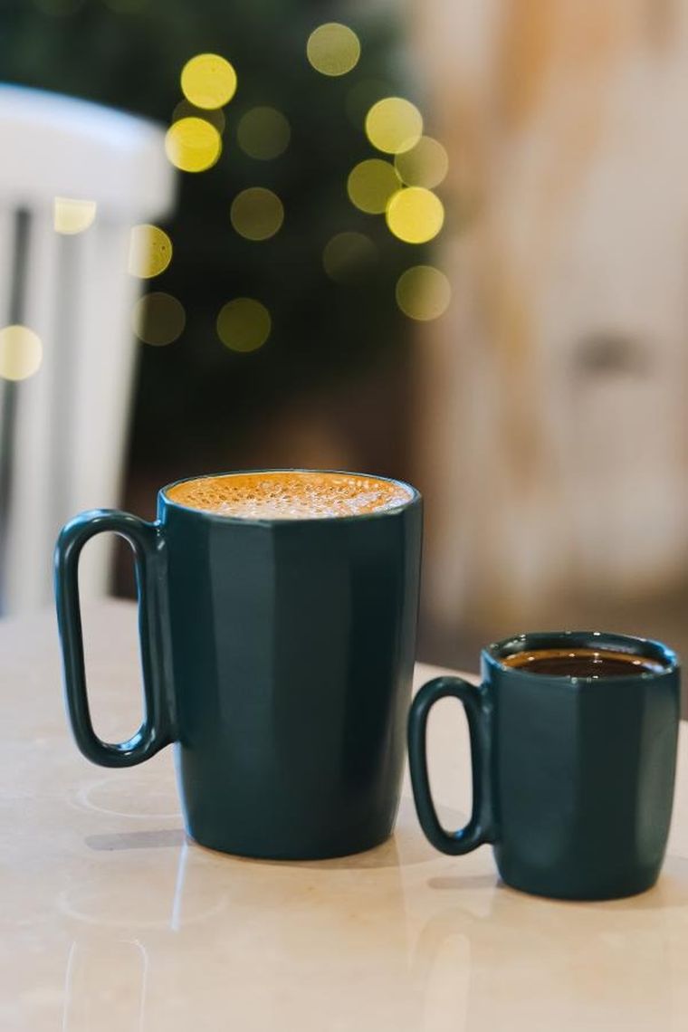 Vialli Design, dwa kubki ceramiczne z uszkiem, 250 ml, Fuori zielone