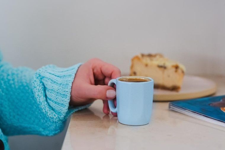 Vialli Design, dwa kubki ceramiczne z uszkiem, 80 ml, Fuori miętowe