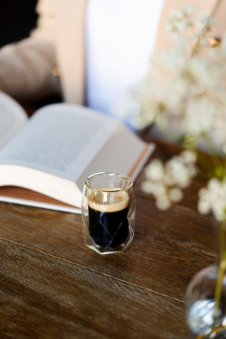 Vialli Design, dwie szklanki z podwójną ścianką, 100 ml, Geo