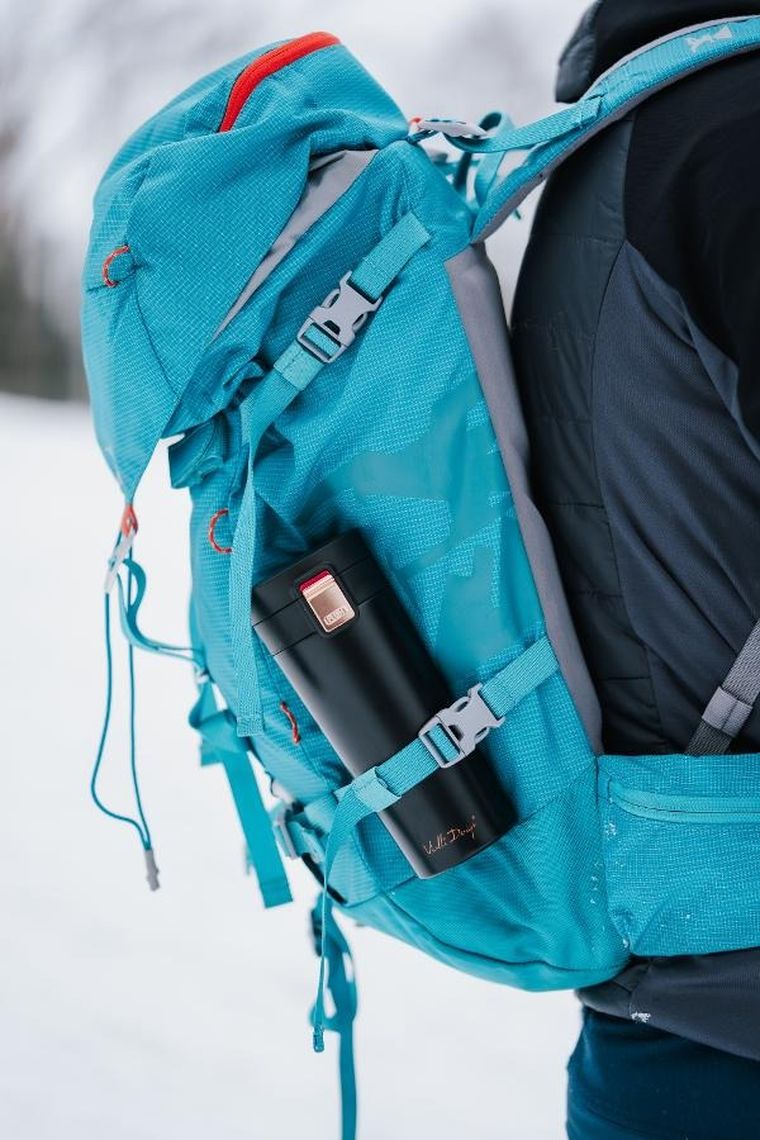 Vialli Design, kubek termiczny, 400 ml, FUORI, czarny Rose Gold