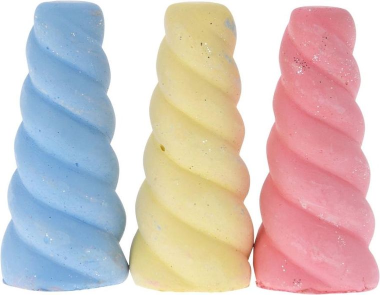 Victoria Sport, kreda chodnikowa, brokatowa, jednorożec, 3 szt.