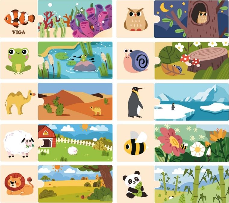 Viga, Mój dom, drewniane puzzle, 20 elementów