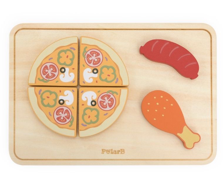 Viga, PolarB, drewniana kuchenka, piekarnik i zestaw ciastek