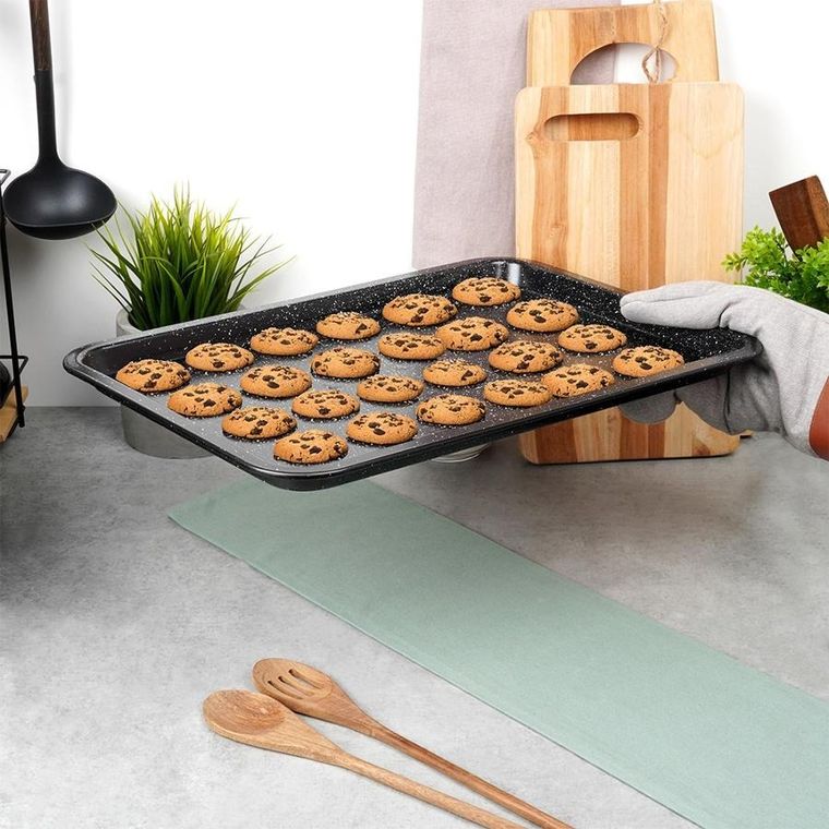 Vilde, blacha do pieczenia, granitowa, 46,5-32,5-2,5 cm