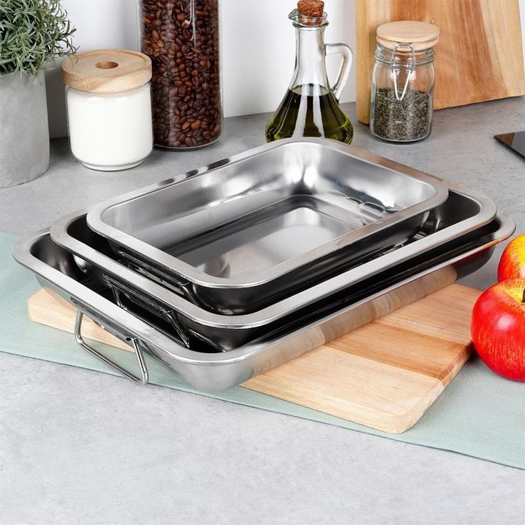 Vilde, brytfanna stalowa prostokątna, 3 szt.