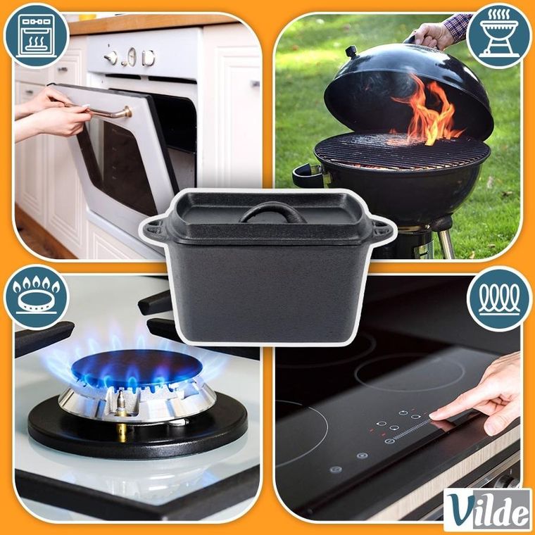 Vilde, Cast Line, forma do chleba z pokrywką, żeliwna, 27 cm, 2l