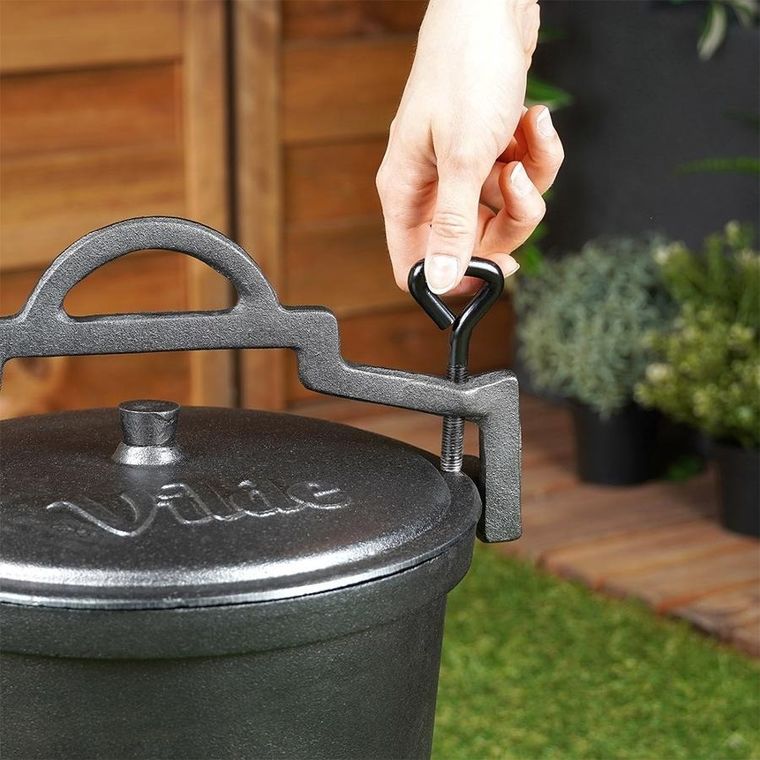 Vilde, Cast Line, kociołek żeliwny emaliowany na nóżkach z pokrywką, 10l