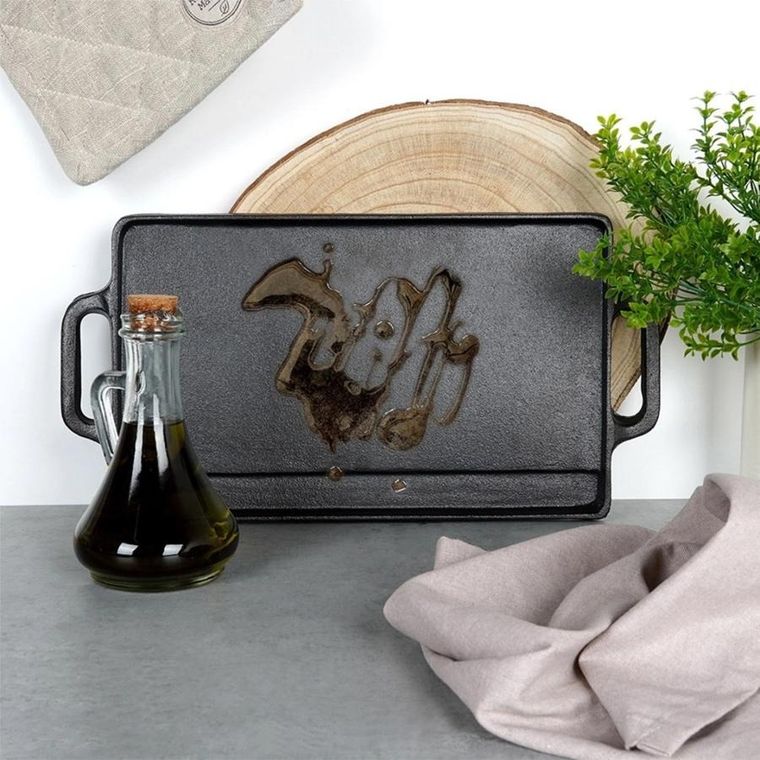 Vilde, Cast Line, płyta żeliwna grillowa dwustronna, 45,5-22,5 cm