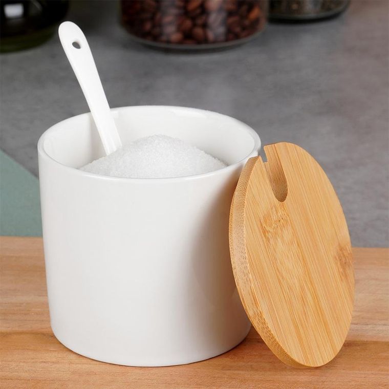 Vilde, cukierniczka ceramiczna, biała