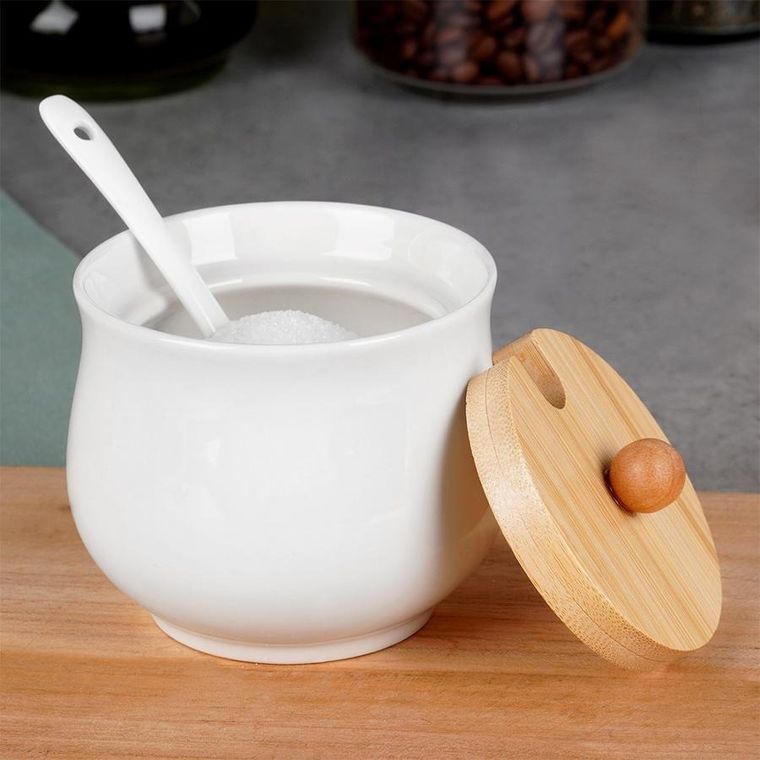 Vilde, cukierniczka ceramiczna, biała