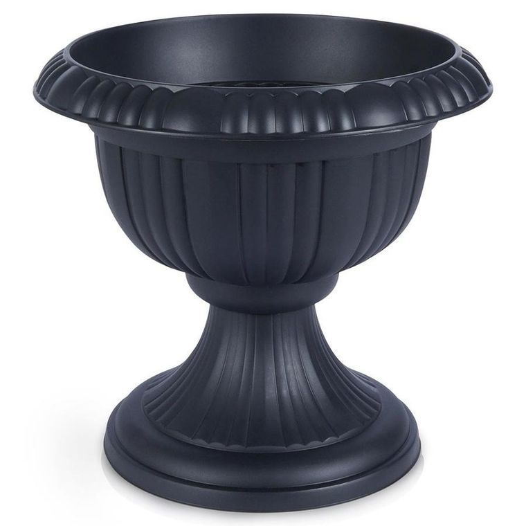 Vilde, doniczka ogrodowa plastikowa, szara kielich, 39-36 cm