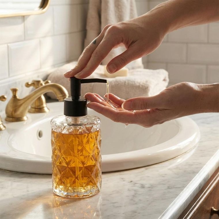 Vilde, dozownik do mydła, szklany, 330 ml