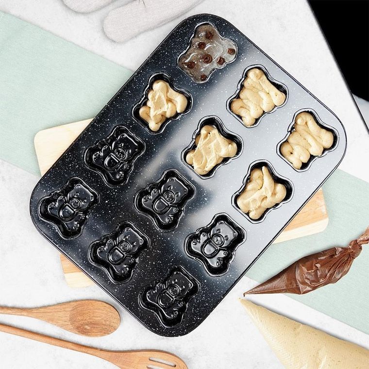 Vilde, forma do ciastek, granitowa, misie, 35-26,5 cm