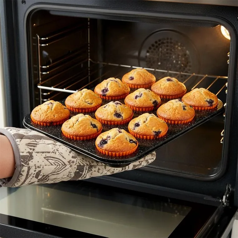 Vilde, forma do muffinek, z foremkami silikonowymi, grafitowa, 13 elementów