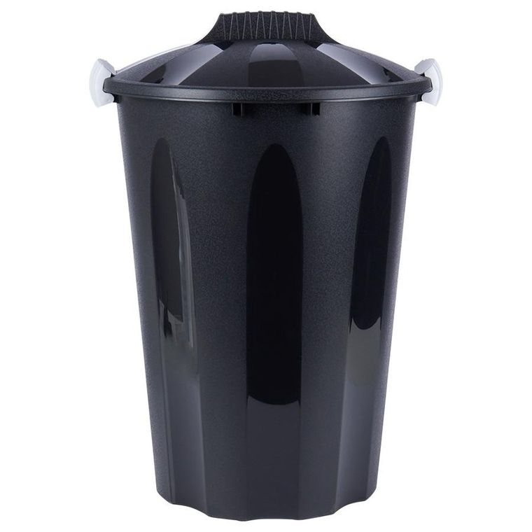 Vilde, kosz na śmieci plastikowy, czarny, 40 l
