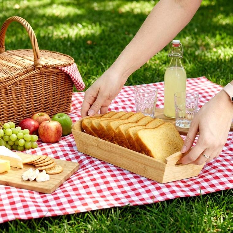 Vilde, koszyk na pieczywo, bambusowy, 29-14-7,5 cm