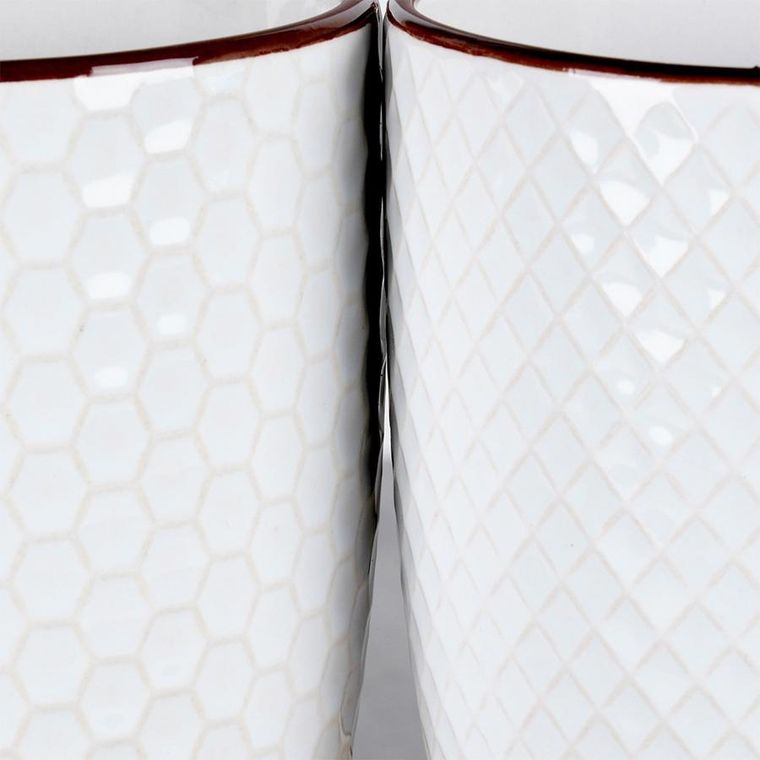 Vilde, kubki ceramiczne, białe, 400 ml, 4 szt.