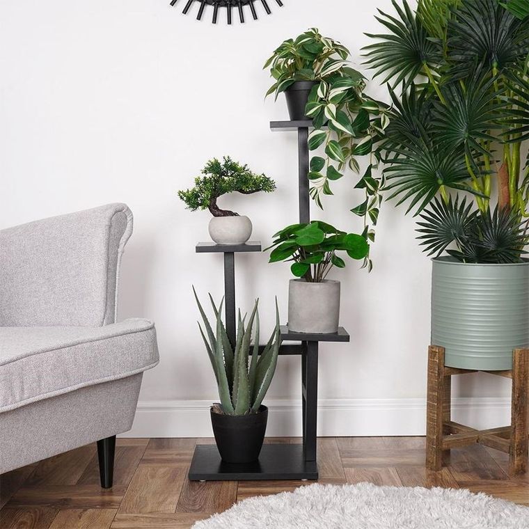 Vilde, kwietnik metalowy 4-poziomowy, 84 cm