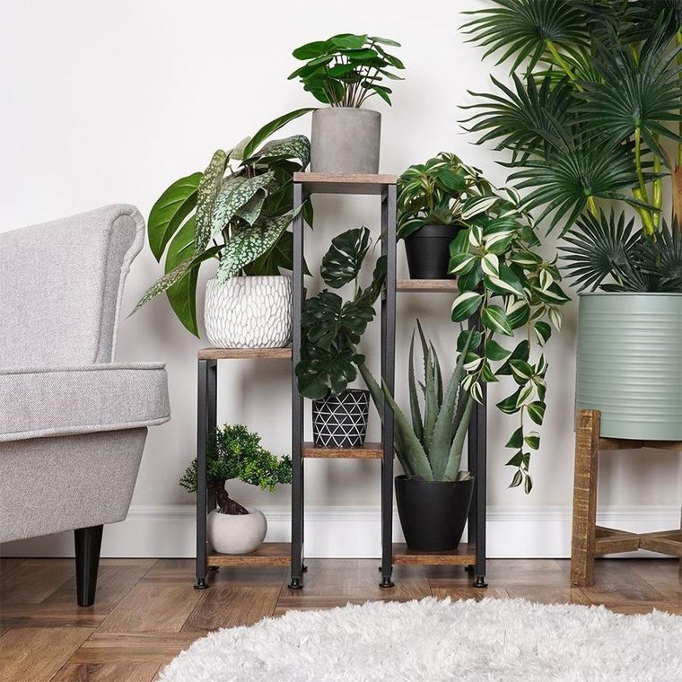 Vilde, kwietnik metalowy 6-poziomowy, 70 cm