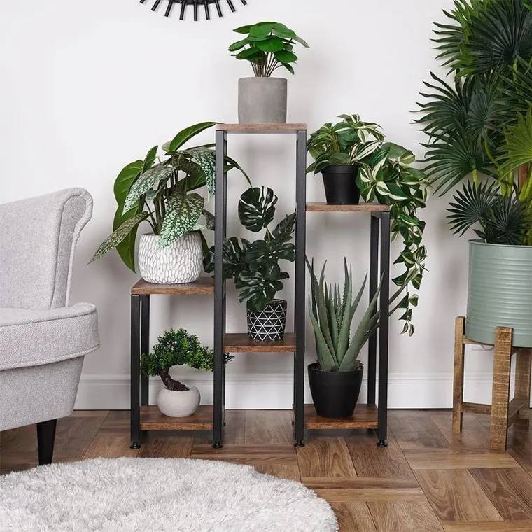 Vilde, kwietnik metalowy 6-poziomowy, 80 cm