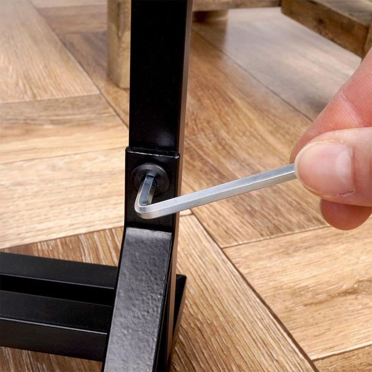 Vilde, kwietnik metalowy, czarny, 4-poziomowy, 102 cm