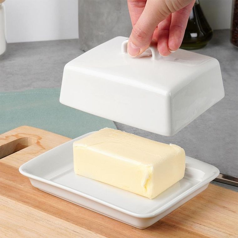 Vilde, maselniczka ceramiczna, biała