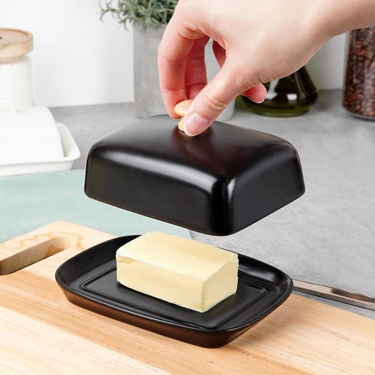 Vilde, maselniczka ceramiczna, czarna