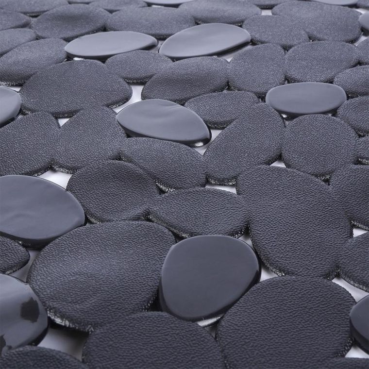 Vilde, mata antypoślizgowa pod prysznic, czarna, 51-51 cm