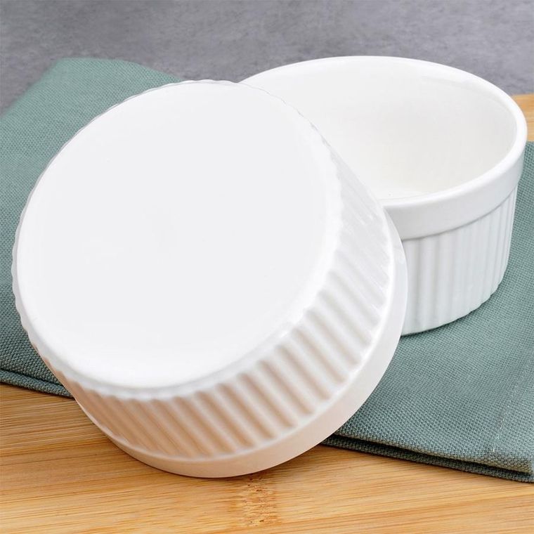 Vilde, miseczki do zapiekania, porcelanowe, białe, 260 ml, 2 szt.