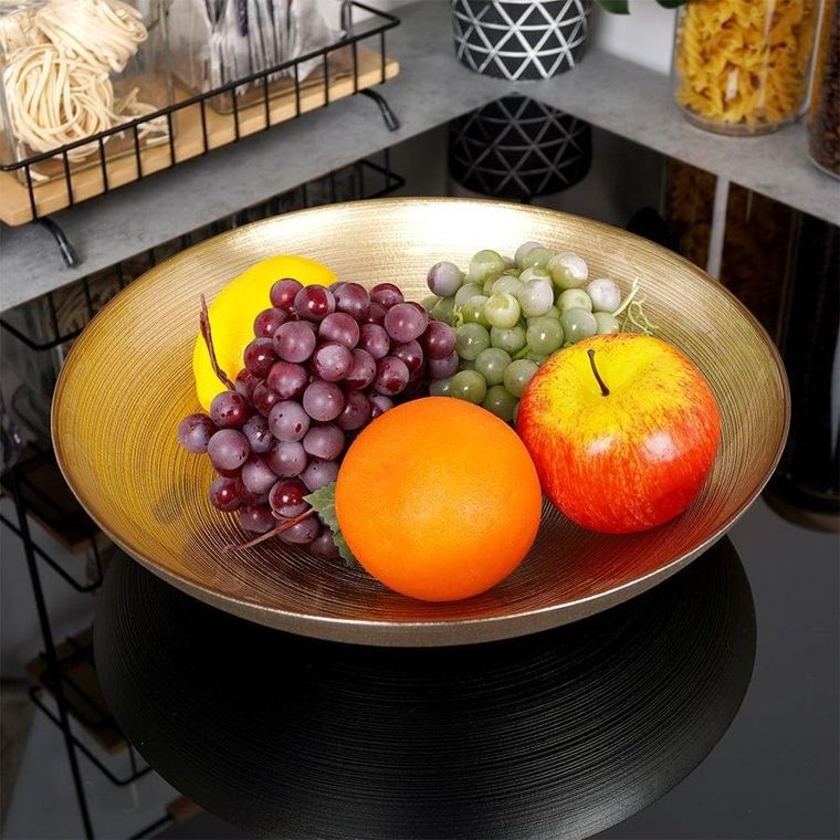 Vilde, miska misa złota szklana, patera 30 cm, 2,2 l