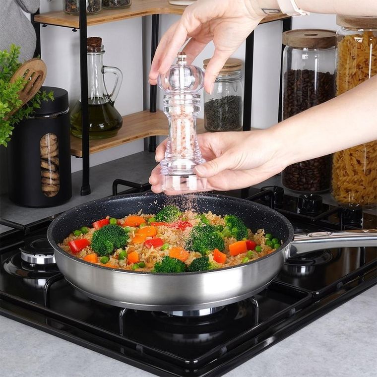 Vilde, młynek do pieprzu i soli, akrylowy, 16 cm, 2 szt.