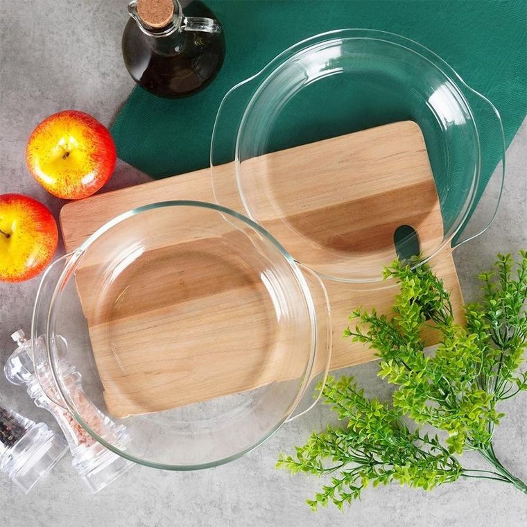 Vilde, naczynie żaroodporne z pokrywką, szklane, 2 l+750 ml