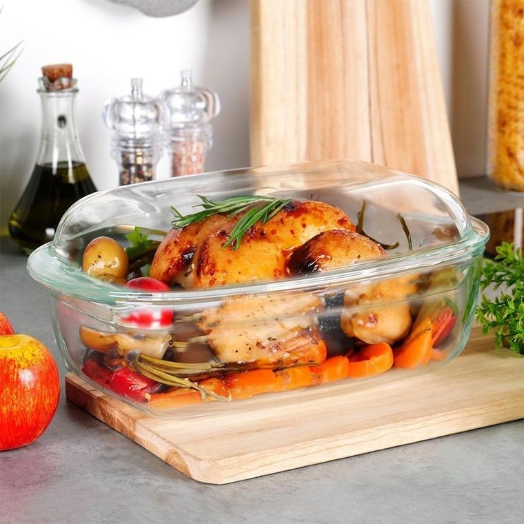 Vilde, naczynie żaroodporne z pokrywką, szklane, 3+1.5 l