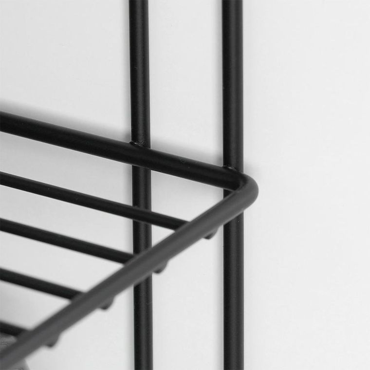 Vilde, narożna półka kuchenna, metalowa czarna