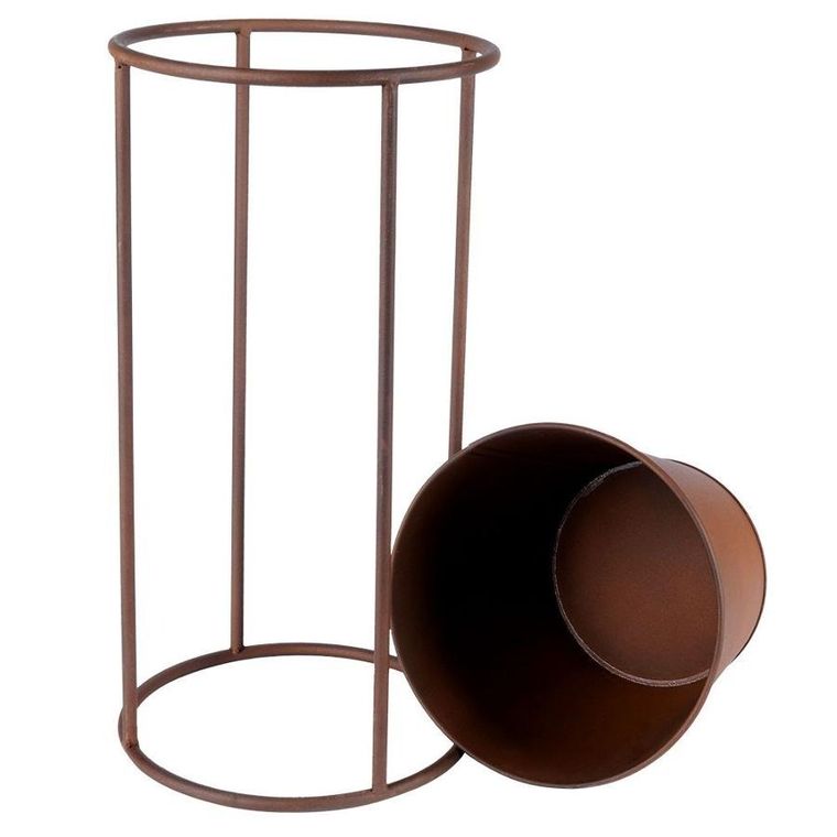 Vilde, osłonka na doniczkę, na stojaku metalowa, 41 cm