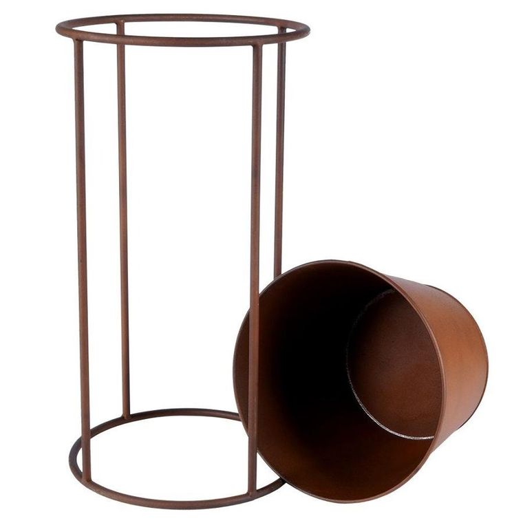 Vilde, osłonka na doniczkę, na stojaku metalowa, 44 cm