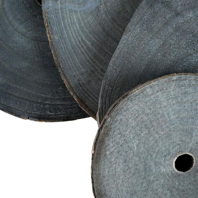 Vilde, plaster drewna z korą, podstawka pod kubek, szary, 4 szt.