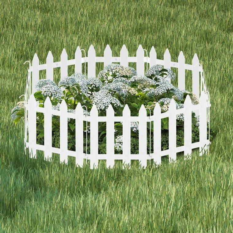 Vilde, płotek ogrodowy biały 30-30 cm 10 szt.