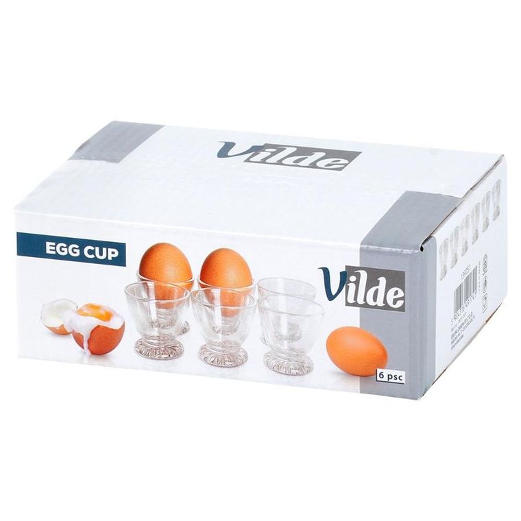 Vilde, podstawka na jajko, szklana, 6 szt.