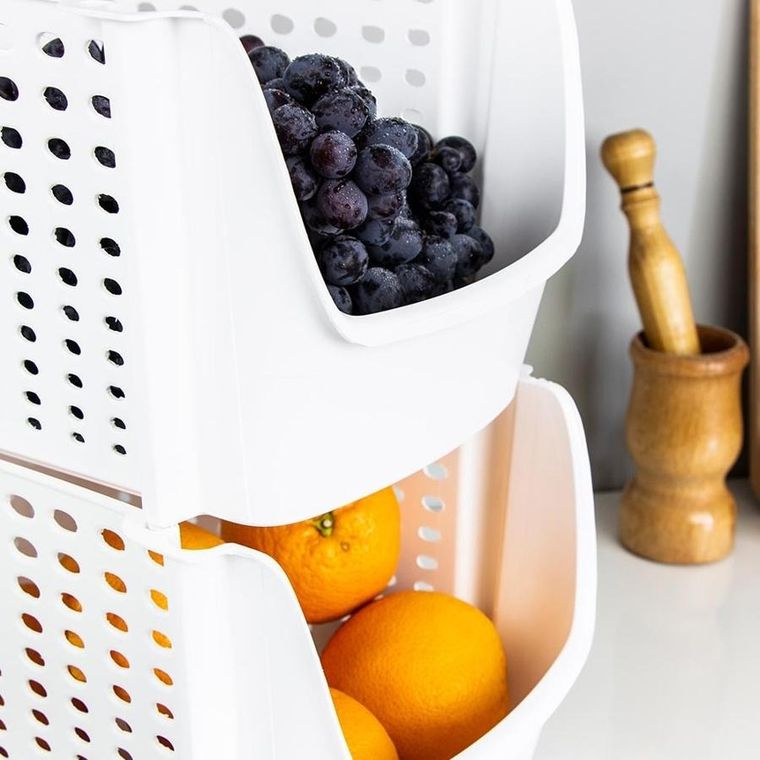 Vilde, pojemnik na warzywa i owoce, biały, 29-21-16 cm