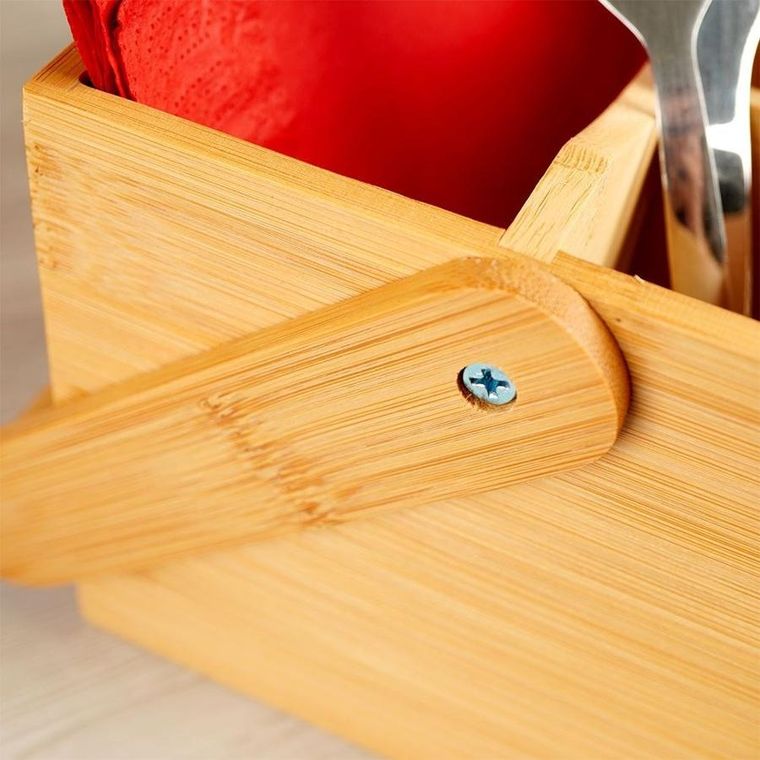 Vilde, pojemnik z 4 przegródkami, drewniany