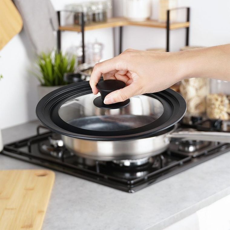 Vilde, pokrywka szklana silikonowa, uniwersalna, 18/20/22 cm