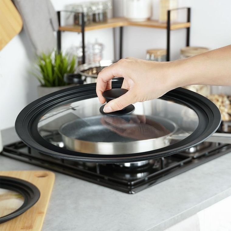 Vilde, pokrywka szklana silikonowa, uniwersalna, 28/30/32 cm