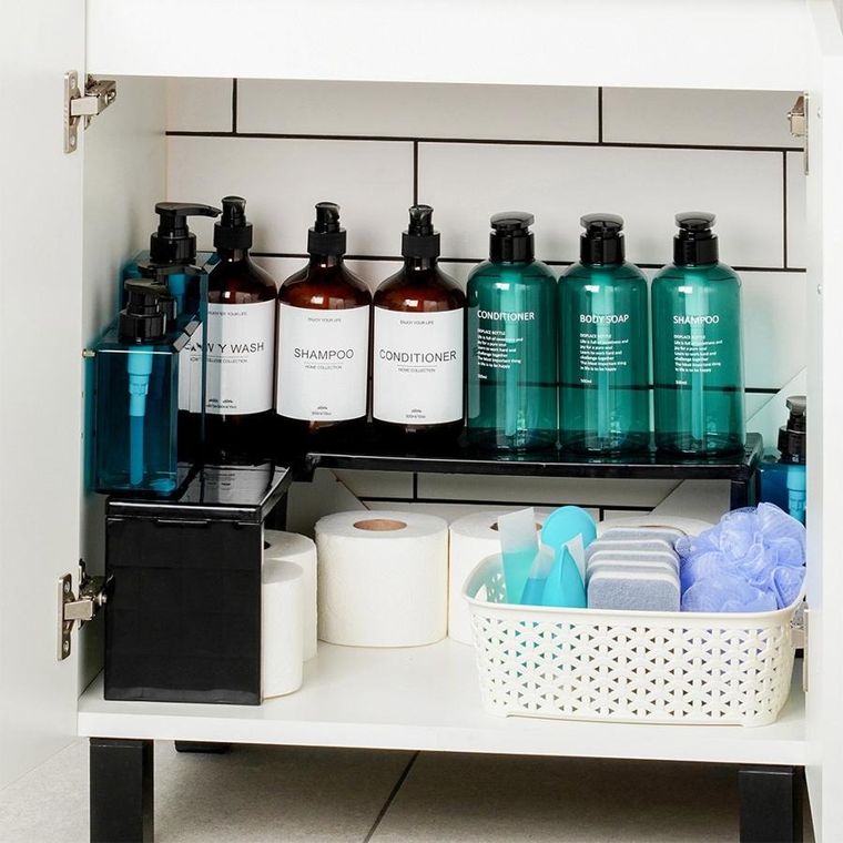 Vilde, półka kuchenna, narożna, czarna, 47-32-15,5 cm