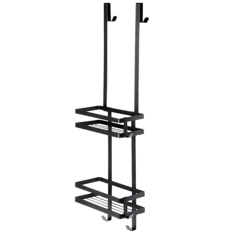 Vilde, półka zawieszana do kabiny prysznicowej, czarna