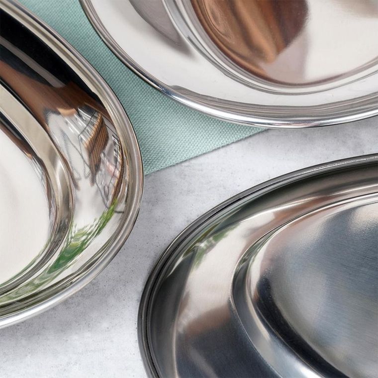 Vilde, półmisek stalowy owalny, 3 szt.