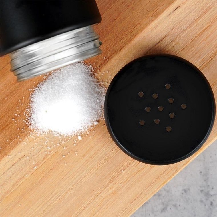 Vilde, solniczka i pieprzniczka, szklana, czarna, 2 szt.